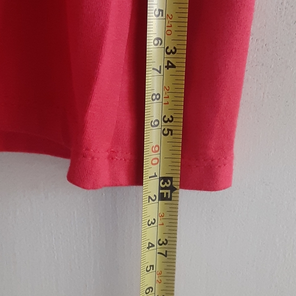 🆕️Zen-Knits Medium Red Short Sleeves VNeck Dress - Picture 9 of 10